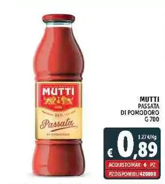 Deco Supermercati MUTTI PASSATA DI POMODORO offerta