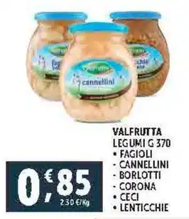 Deco Supermercati VALFRUTTA LEGUMI G 370 offerta