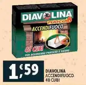 Deco Supermercati DIAVOLINA ACCENDIFUOCO 40 CUBI offerta