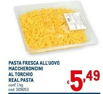 Metro Real pasta fresca all'uovo maccheroncini offerta
