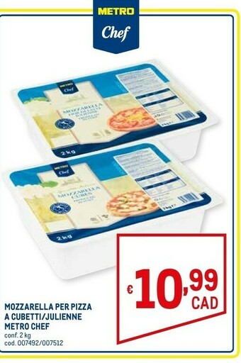 Mozzarella per pizza a cubetti