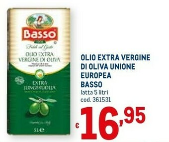Metro Basso - olio extra vergine di oliva non filtrato 1000 g(ml) offerta