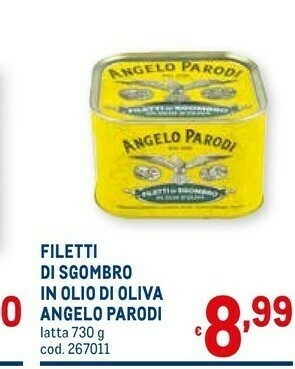 Metro Filetti di sgombro in olio di oliva 730 g offerta