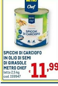 Metro Spicchi di carciofo in olio di semi offerta