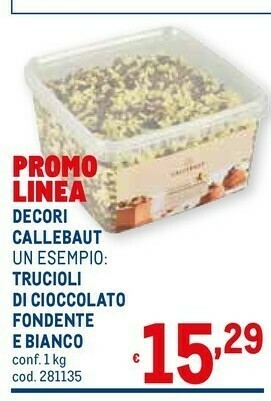 Metro Decori callebaut trucioli di cioccolato fondente e bianco offerta