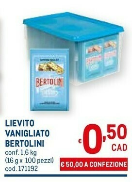Metro Bertolini lievito vanigliato offerta