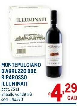 Metro Montepulciano d'abruzzo doc riparosso offerta