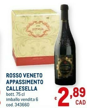 Metro Callesella rosso veneto appassimento offerta