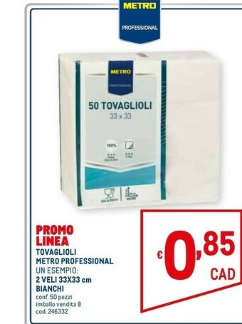 Metro Metro tovaglioli professional offerta