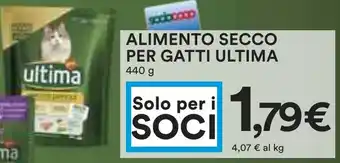 Coop Superstore ALIMENTO SECCO PER GATTI ULTIMA 440 g offerta