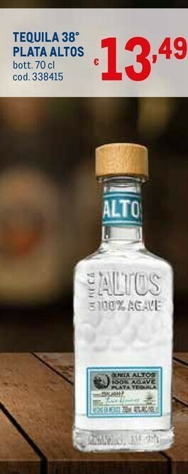 Metro Tequila plata altos offerta