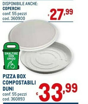 Metro Duni pizza box compostabili offerta