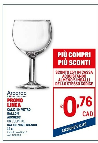 Calici in vetro ballon