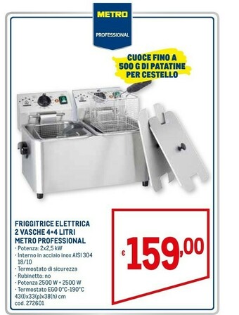 Metro Metro professional friggitrice elettrica 8 l offerta