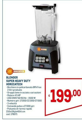 Metro Horecatech blender super heavy duty offerta
