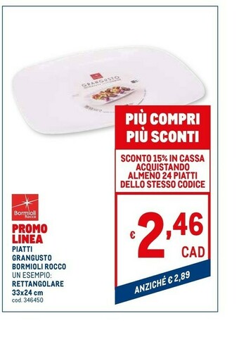 Metro Piatti grangusto offerta