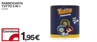 Coop Superstore PANNOCARTA TUTTO 3 IN 1 2 rotoli offerta