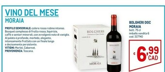 Metro Moraia bolgheri doc offerta