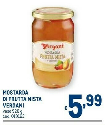 Vergani - mostarda frutta mista 400 g(ml)