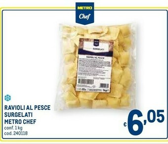 Metro Ravioli al pesce surgelati offerta