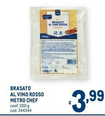 Metro Brasato al vino rosso offerta
