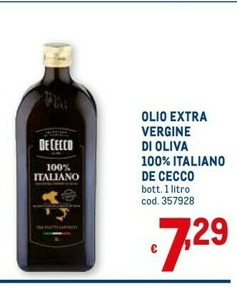 Metro Olio extra vergine di oliva 1000 g(ml) offerta