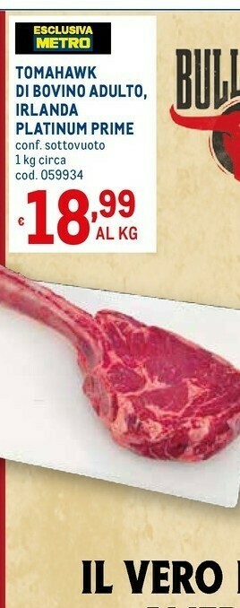Esclusiva metro tomahawk di bovino adulto