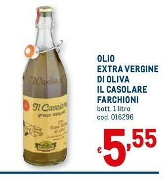 Metro Olio extra vergine di oliva il casolare grezzo naturale biologico offerta