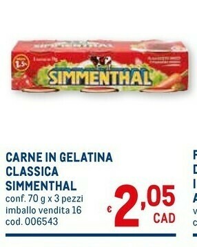 Metro Carne in gelatina classica offerta