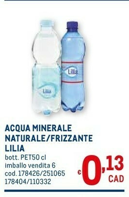 Metro Acqua minerale naturale offerta