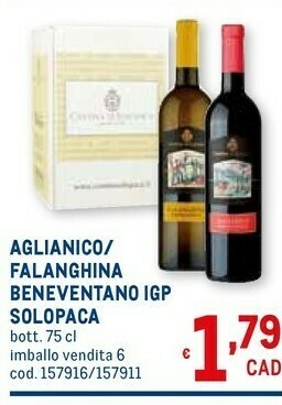 Metro Aglianico igp offerta