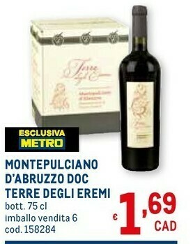 Metro Terre degli eremi montepulciano d' abruzzo doc offerta