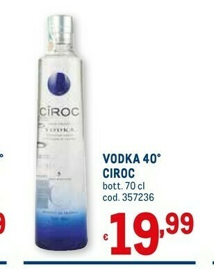 Metro Ciroc vodka offerta