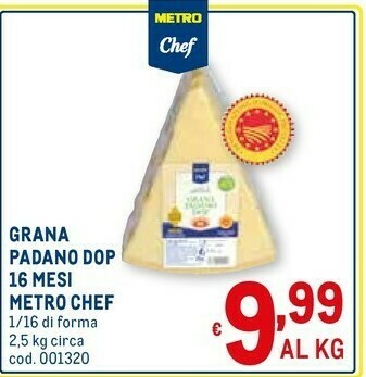 Metro Grana padano dop 16 mesi offerta