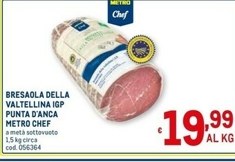 Metro Bresaola della valtellina igp punta d'anca offerta