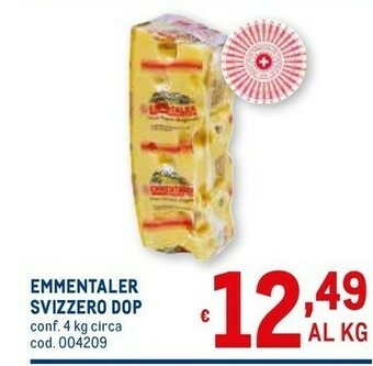 Metro Emmentaler svizzero dop offerta