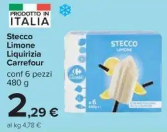 Carrefour Stecco Limone Liquirizia Carrefour conf 6 pezzi 480 g offerta