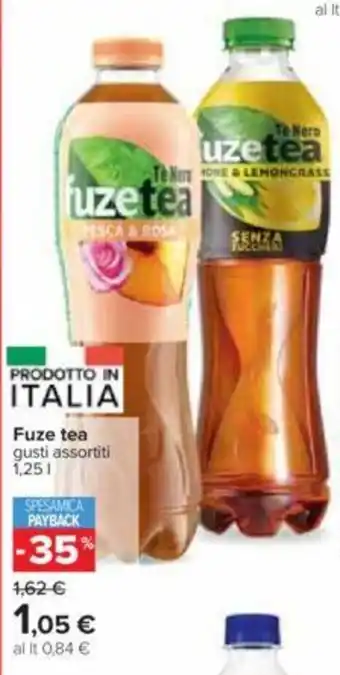 Carrefour Fuze tea gusti assortiti 1,25 l offerta