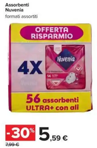 Carrefour Assorbenti Nuvenia formati assortiti offerta