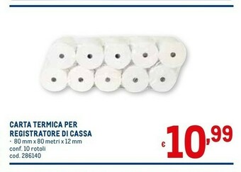Metro Carta termica per registratore di cassa offerta