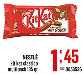 Gruppo di Palo NESTLE kit kat classico multipack 135 gr offerta