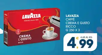 SeBón Supermercati LAVAZZA CAFFÈ CREMA E GUSTO RICCO G 250 X 3 offerta