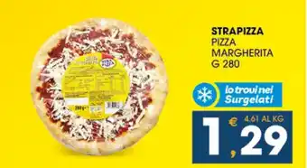 SeBón Supermercati STRAPIZZA PIZZA MARGHERITA G 280 offerta