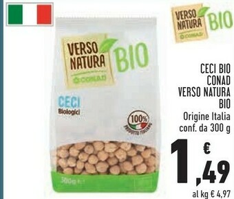 Conad Conad - ceci biologici verso natura 300 g(ml) offerta