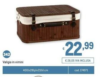 Valigia in vimini