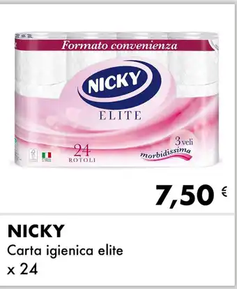 Iper Tosano NICKY Carta igienica elite x 24 offerta