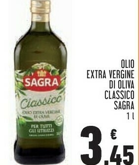 Conad Olio extra vergine di oliva classico il nostro olio 1000 g(ml) offerta
