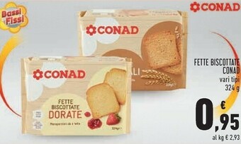 Conad Conad - fette biscottate cereali 324 g(ml) offerta
