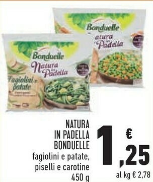 Conad Superstore Fagiolini e patate natura in padella 450 g(ml) offerta