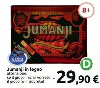 Carrefour Market Jumanji in legno offerta